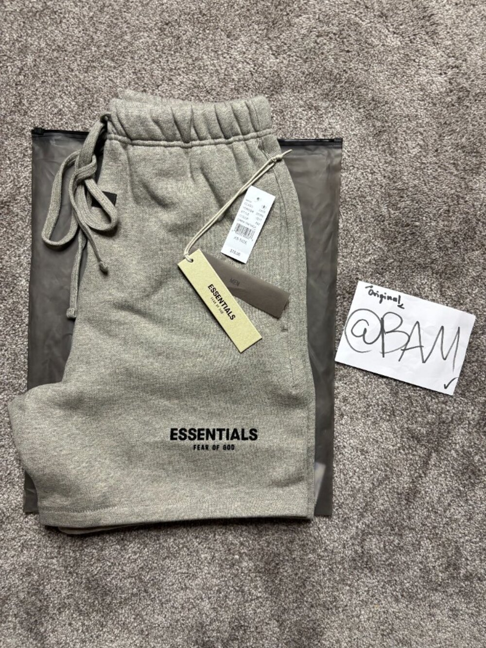 FOG - Fear of God Essentials Dark Oatmeal Shorts - (READ DESCRIPTION) - Picture 2 of 10